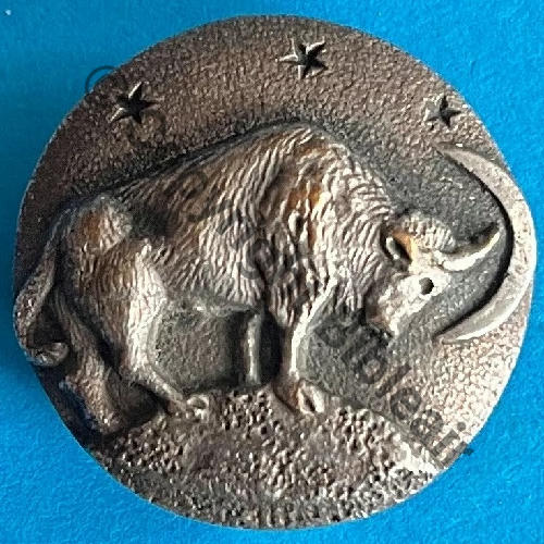 25.1.2 1951.55 BISON A0810NH 2eDRILLE GB.1.25 TUNISIE  SM A.SOLEAU Sc (sculpteur) 2Anneaux Dos lisse incurve Src.mesnil01 328Eur10.24 